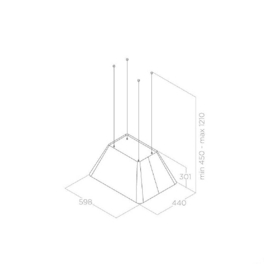 Zidni aspirator Elica 60 cm LED